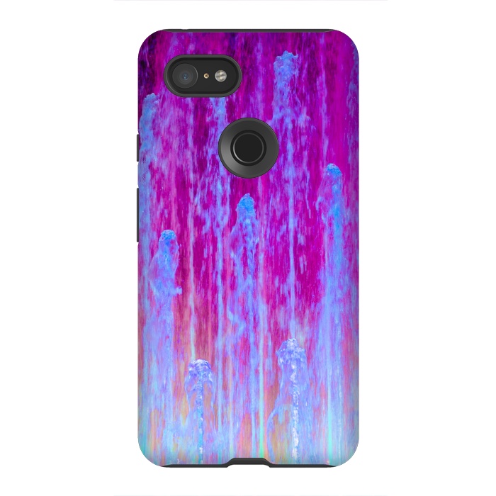 Pixel 3XL StrongFit Pink blue abstract  by Winston