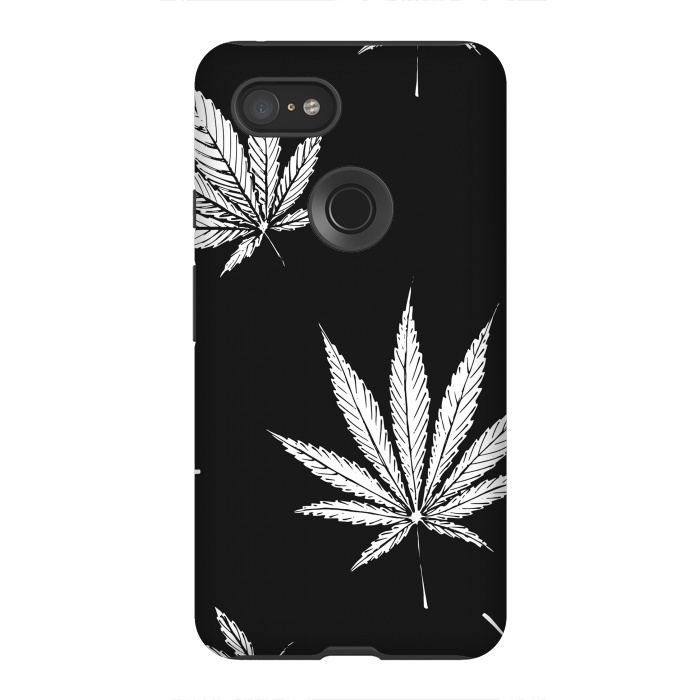 Pixel 3XL StrongFit marijuana leaf by haroulita