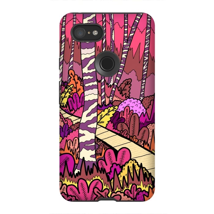 Pixel 3XL StrongFit The pink forest walk by Steve Wade (Swade)