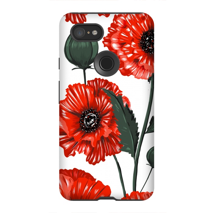 Pixel 3XL StrongFit red poppy by haroulita