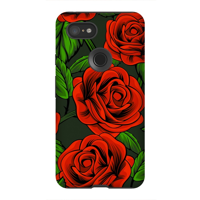 Pixel 3XL StrongFit red roses by haroulita