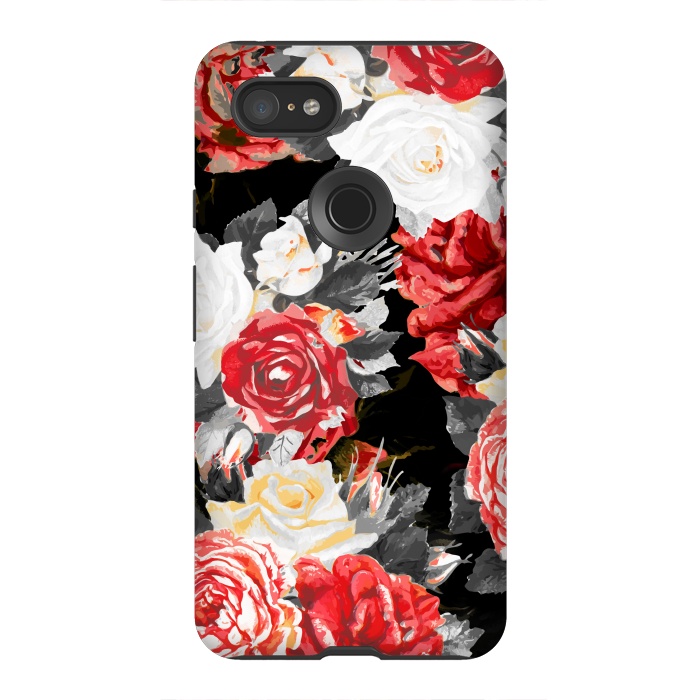Pixel 3XL StrongFit Red and white roses by Oana 