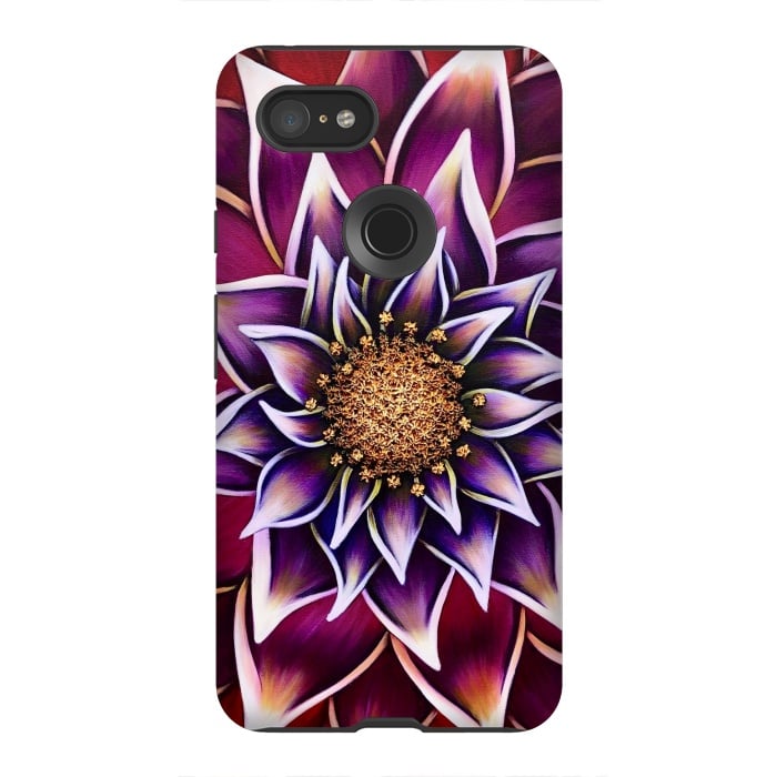 Pixel 3XL StrongFit Gilded Dahlia by Denise Cassidy Wood