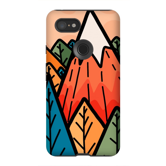 Pixel 3XL StrongFit The lone mountain forest by Steve Wade (Swade)