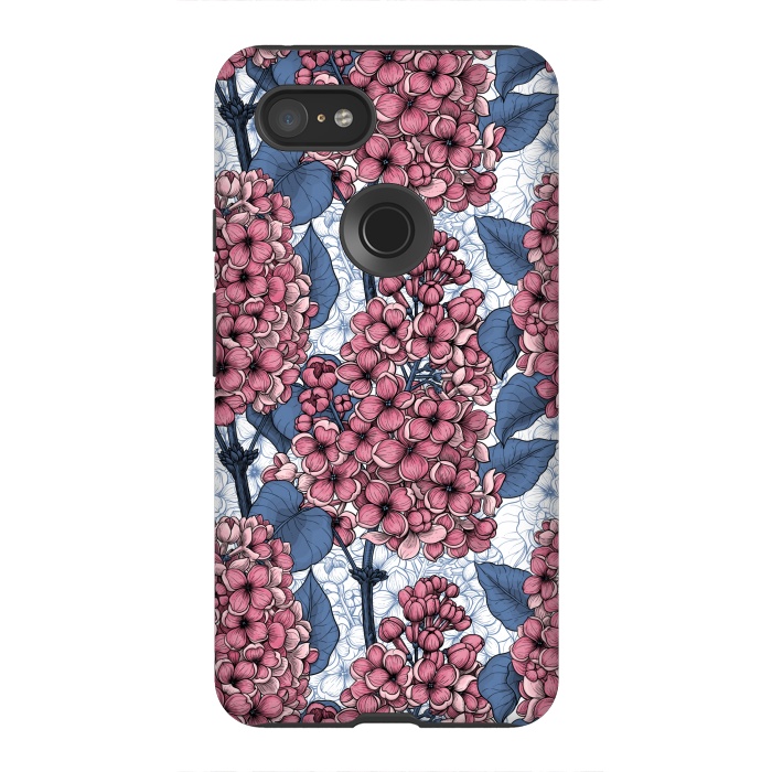Pixel 3XL StrongFit Lilac in pink and blue by Katerina Kirilova