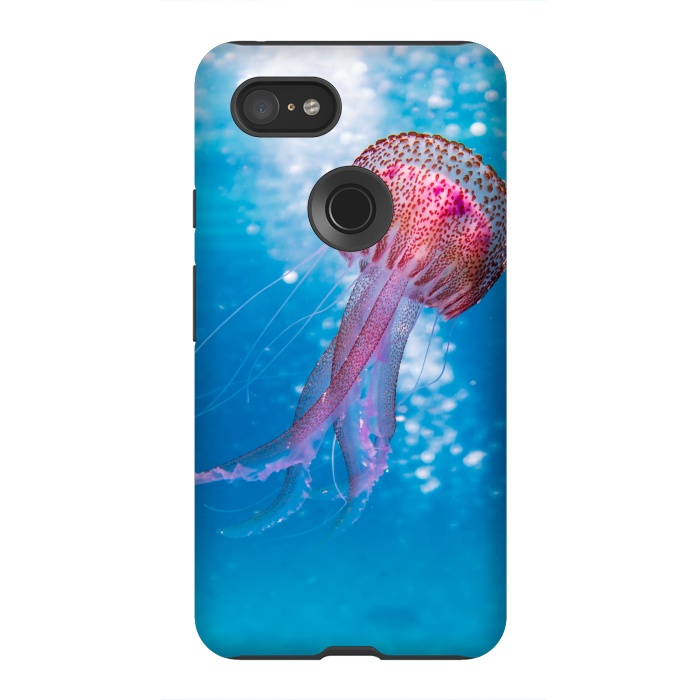 Pixel 3XL StrongFit Shallow Focus Photo of Pink and Brown Jellyfish by Winston