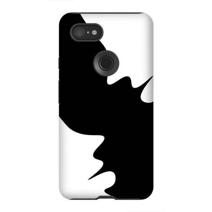 Pixel 3XL StrongFit Black and White Minimal Art-I by Creativeaxle