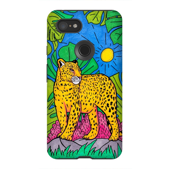 Pixel 3XL StrongFit Jungle leopard by Steve Wade (Swade)