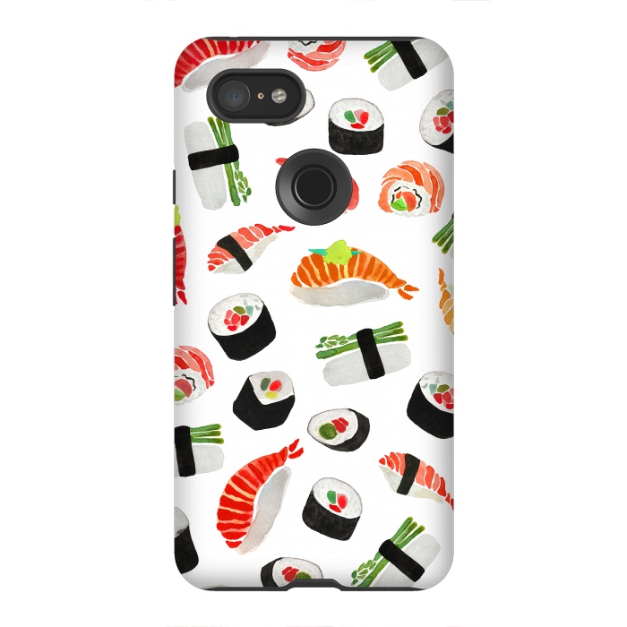 Pixel 3XL StrongFit Sushi Pattern by Amaya Brydon