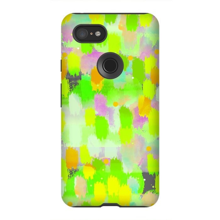 Pixel 3XL StrongFit Yellow abstract  by Josie