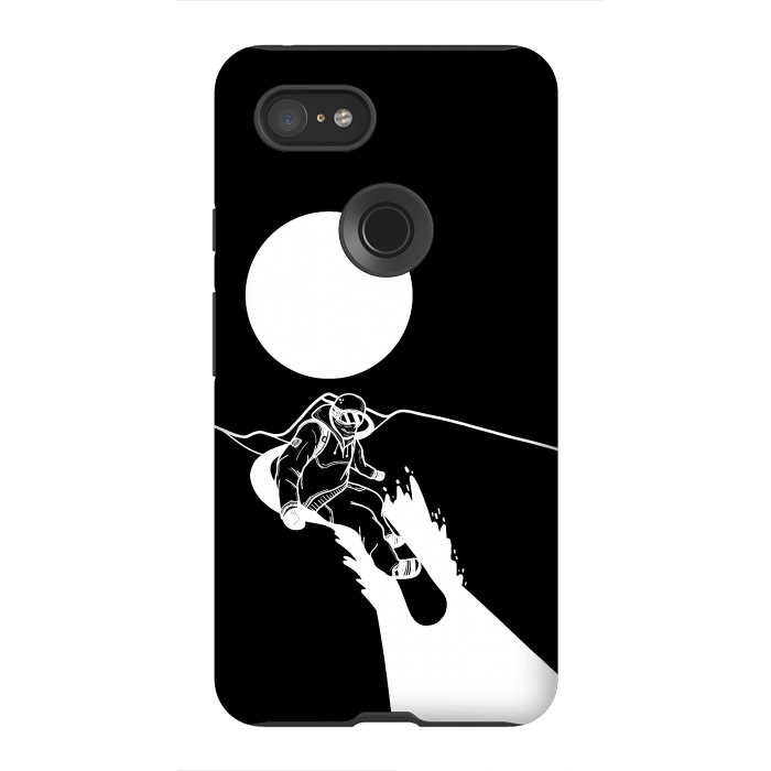 Pixel 3XL StrongFit The snowboarder by Steve Wade (Swade)