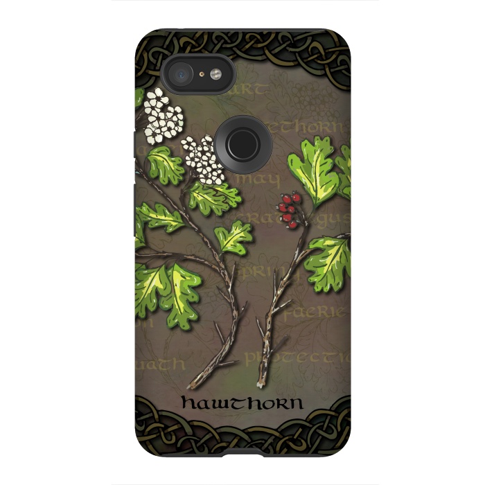 Pixel 3XL StrongFit Celtic Hawthorn by Lotti Brown
