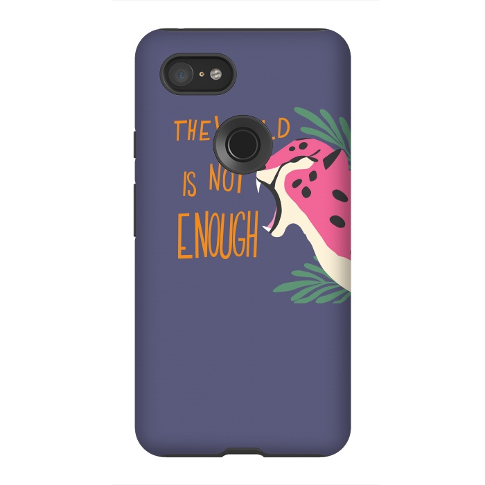 Pixel 3XL StrongFit Cheetah - the world is not enough, purple by Jelena Obradovic