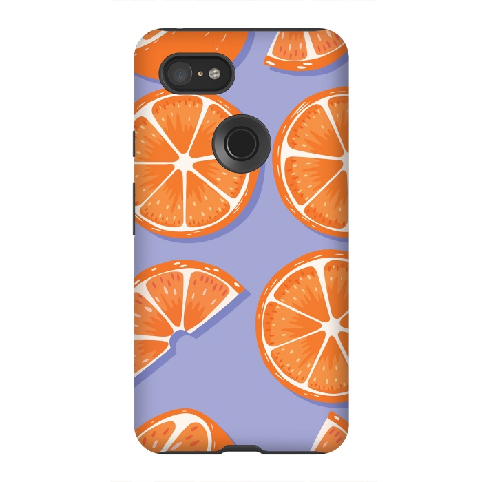 Pixel 3XL StrongFit Orange pattern 08 by Jelena Obradovic