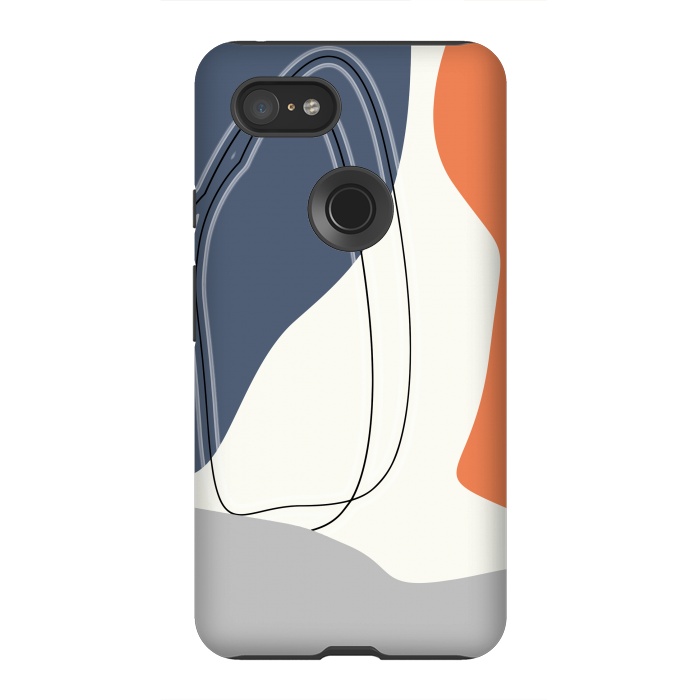 Pixel 3XL StrongFit Chasing Shapes Minimal Art by Creativeaxle
