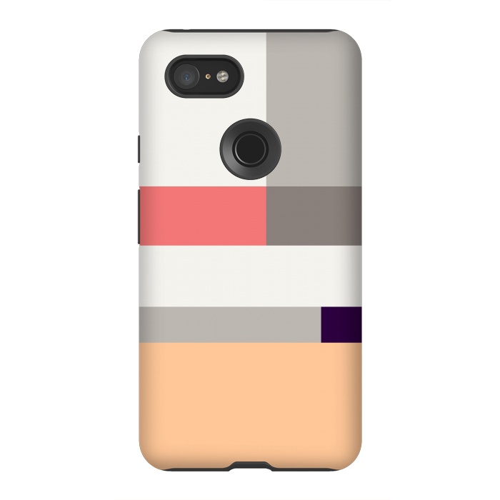Pixel 3XL StrongFit Colors in Block Minimal Art by Creativeaxle
