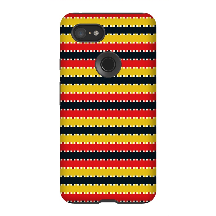 Pixel 3XL StrongFit Plaid Yellow by TMSarts