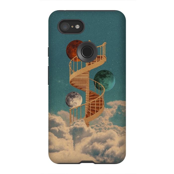 Pixel 3XL StrongFit Stairway to the moon by Eleaxart