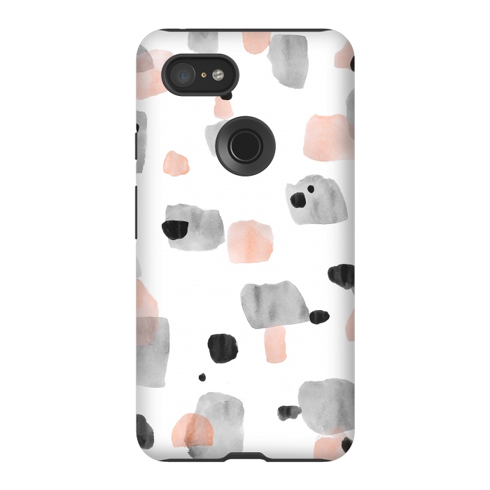 Pixel 3XL StrongFit Abstract Watercolor Painting Terrazzo Pattern 01 by amini54