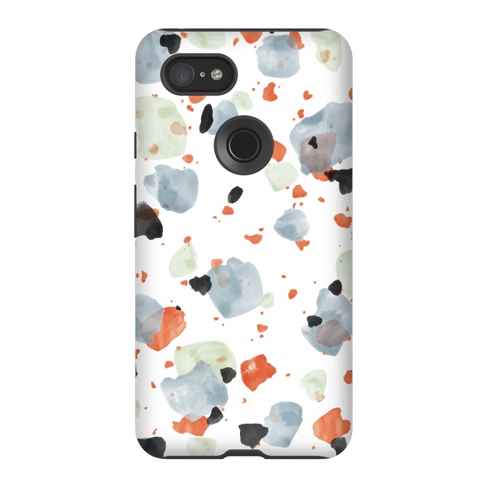 Pixel 3XL StrongFit Abstract Watercolor Painting Terrazzo Pattern 05 by amini54