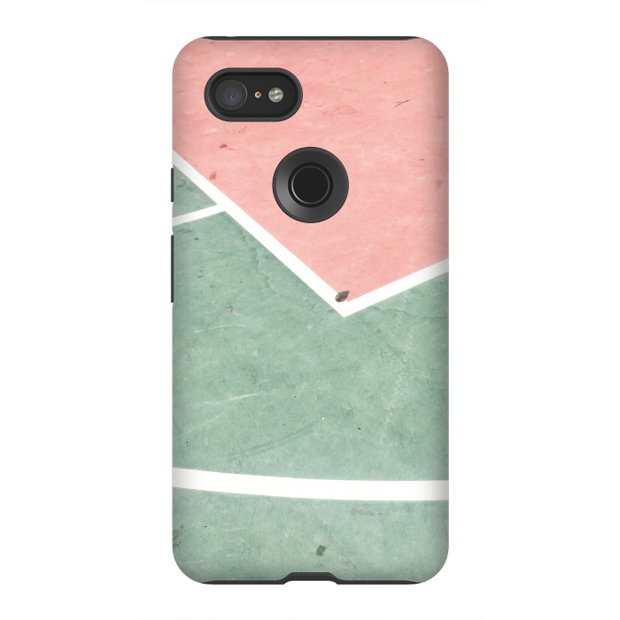 Pixel 3XL StrongFit green pink marble shades by MALLIKA