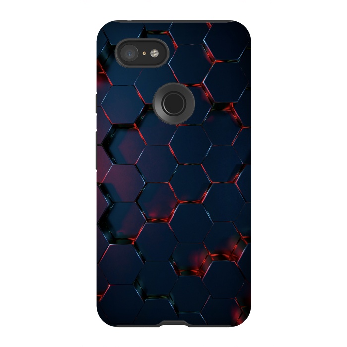 Pixel 3XL StrongFit Hexagons  by Winston