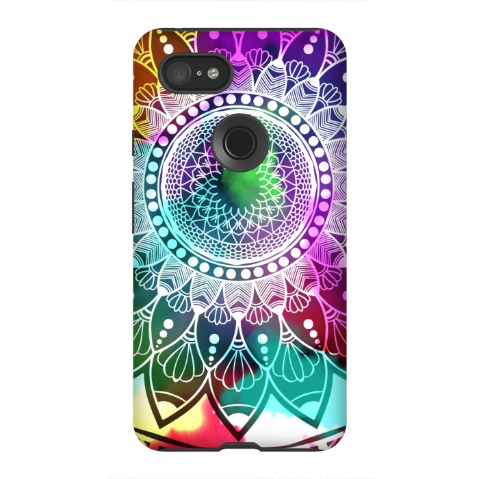 Pixel 3XL StrongFit Digital art Painting and Mandala Graphic Design by ArtsCase