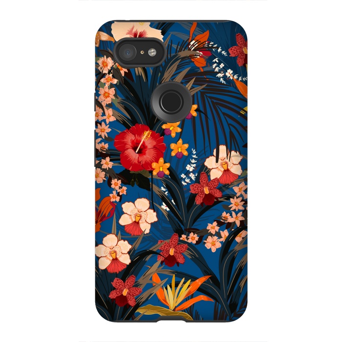 Pixel 3XL StrongFit Fashionable Tropical Environment with Deep Jungle Plants by ArtsCase