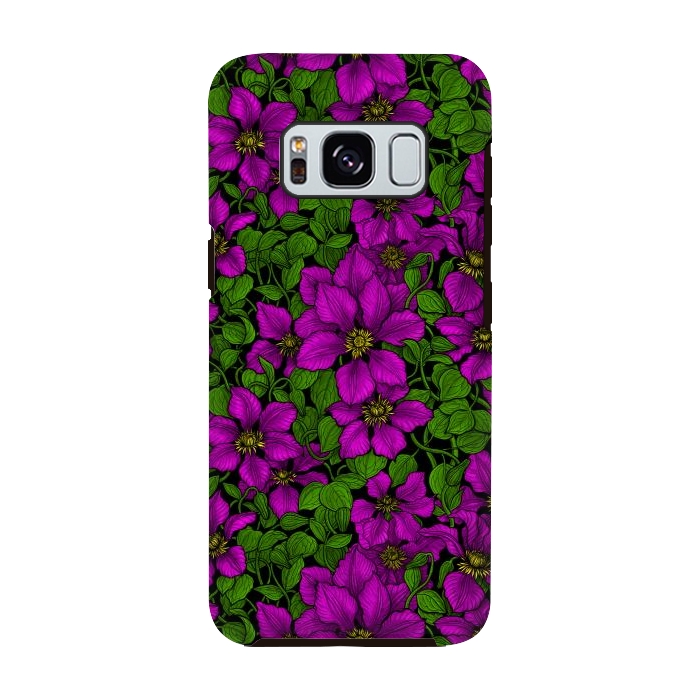 Galaxy S8 StrongFit Pink Clematis vine by Katerina Kirilova