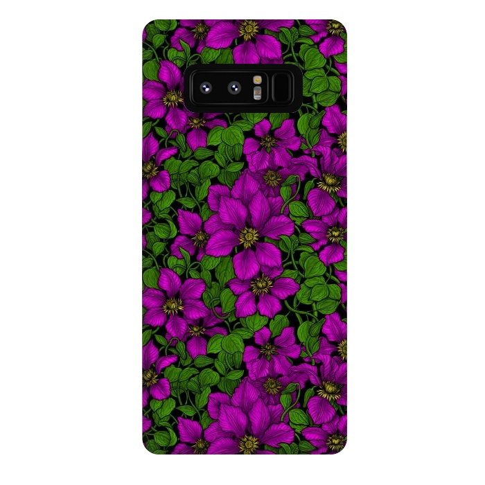 Galaxy Note 8 StrongFit Pink Clematis vine by Katerina Kirilova