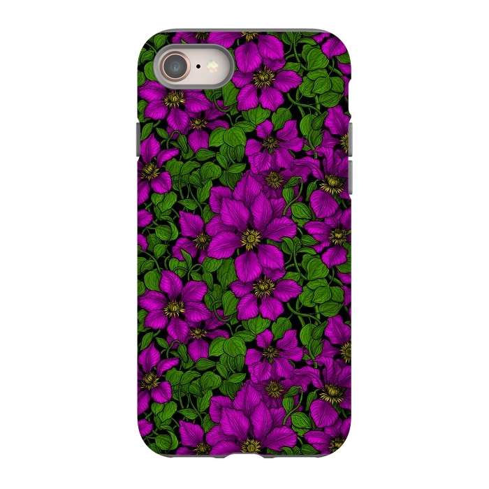 iPhone 8 StrongFit Pink Clematis vine by Katerina Kirilova