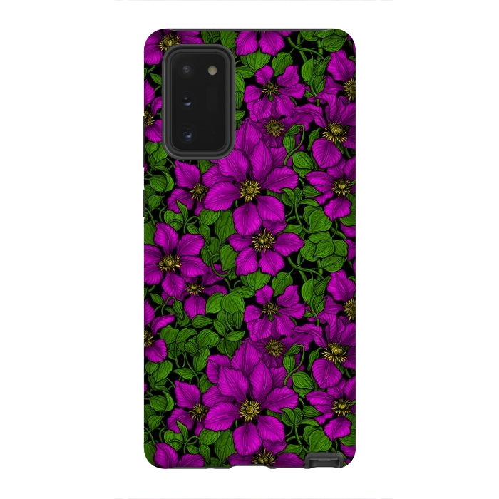 Galaxy Note 20 StrongFit Pink Clematis vine by Katerina Kirilova