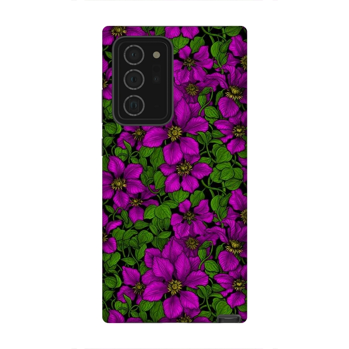 Galaxy Note 20 Ultra StrongFit Pink Clematis vine by Katerina Kirilova
