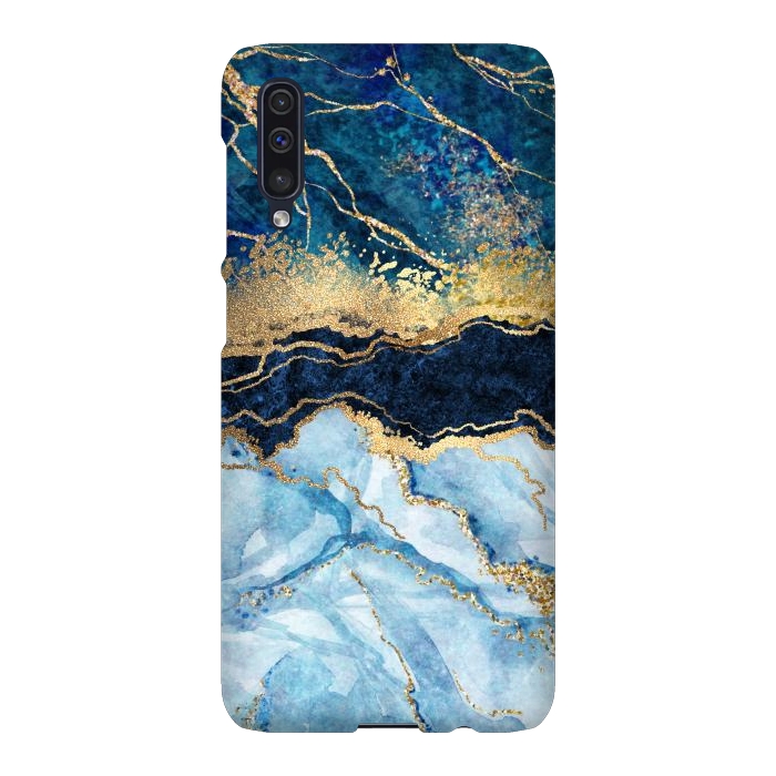 Galaxy A50 SlimFit Abstract Background Blue Marble and Glossy Decoration by ArtsCase