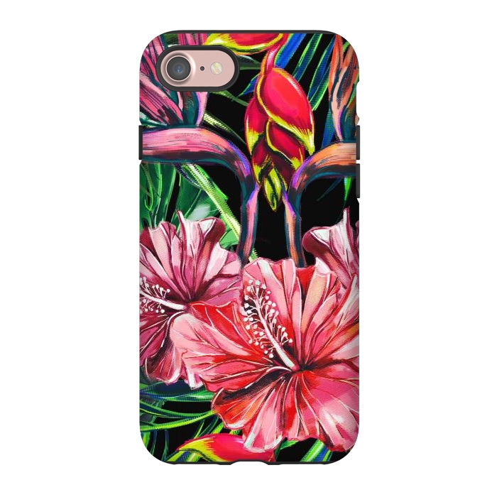 iPhone 7 StrongFit Beautiful Trendy Seamless Floral Jungle Pattern by ArtsCase