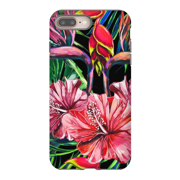 iPhone 7 plus StrongFit Beautiful Trendy Seamless Floral Jungle Pattern by ArtsCase