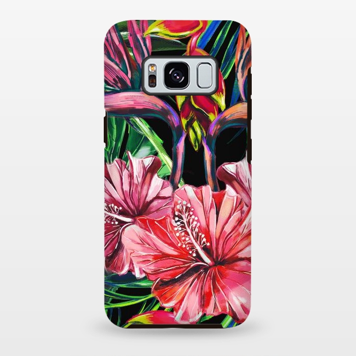 Galaxy S8 plus StrongFit Beautiful Trendy Seamless Floral Jungle Pattern by ArtsCase