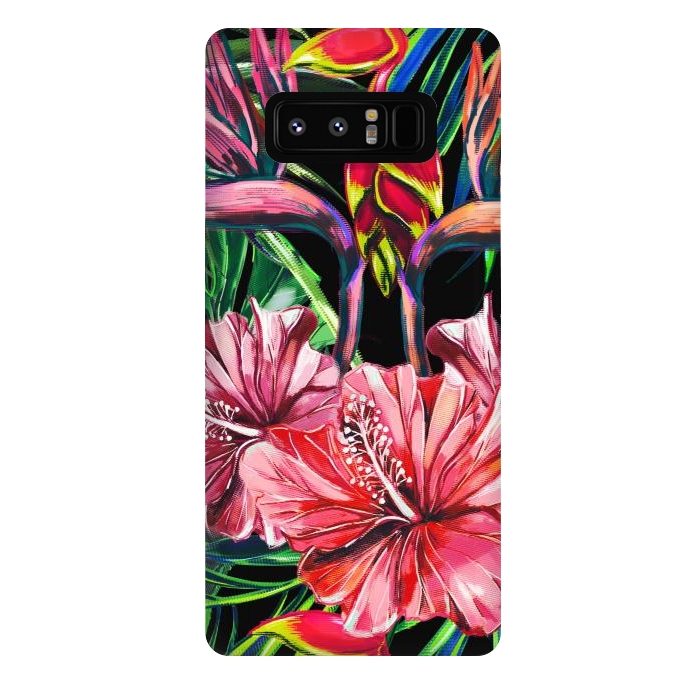 Galaxy Note 8 StrongFit Beautiful Trendy Seamless Floral Jungle Pattern by ArtsCase