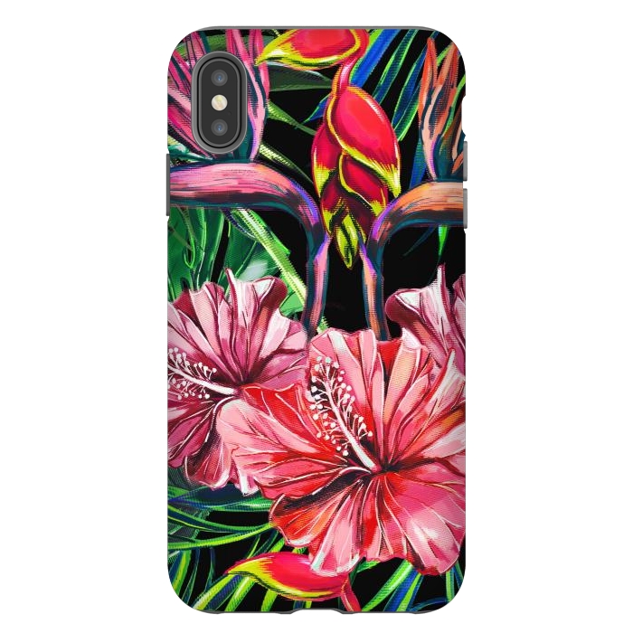 iPhone Xs Max StrongFit Beautiful Trendy Seamless Floral Jungle Pattern by ArtsCase