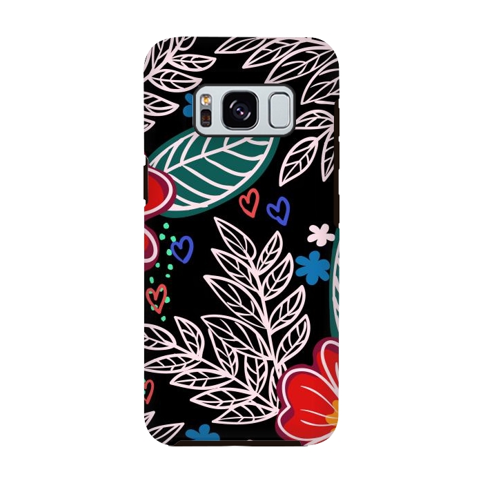 Galaxy S8 StrongFit Floral Pattern Design XIVI by ArtsCase