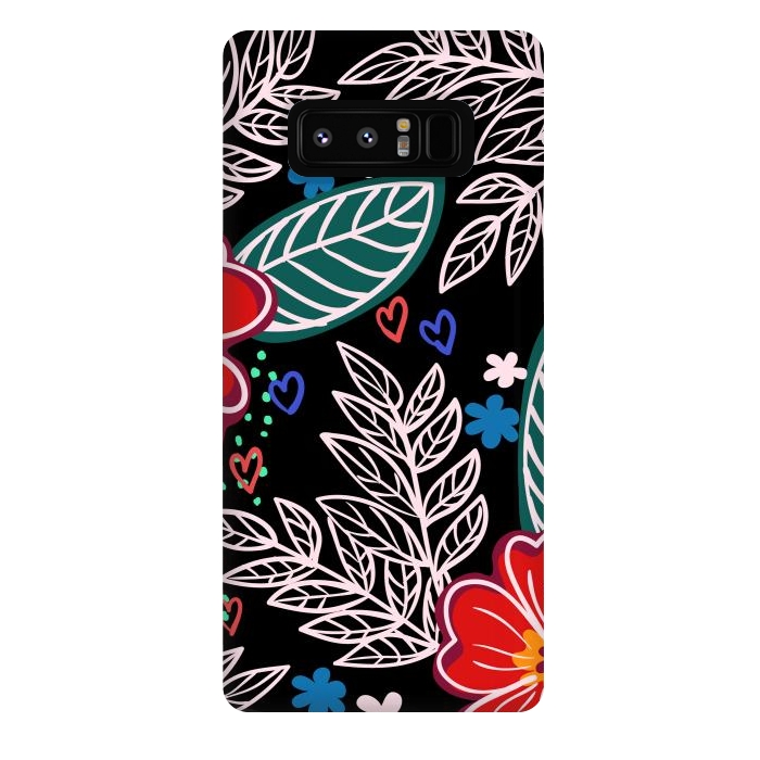 Galaxy Note 8 StrongFit Floral Pattern Design XIVI by ArtsCase