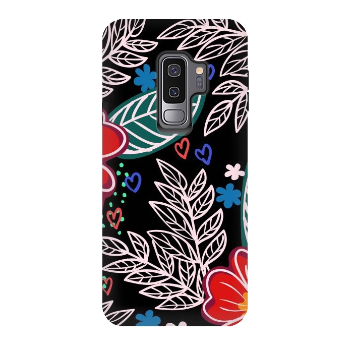Galaxy S9 plus StrongFit Floral Pattern Design XIVI by ArtsCase