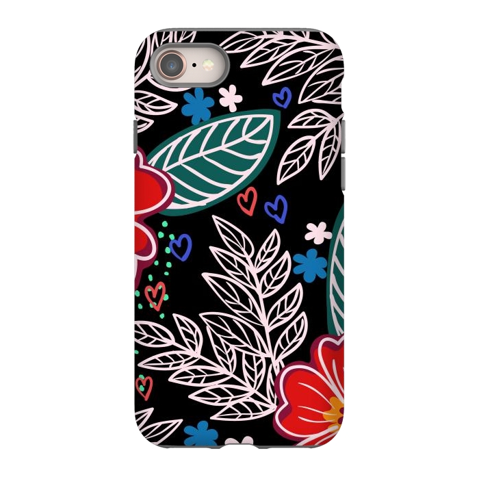 iPhone 8 StrongFit Floral Pattern Design XIVI by ArtsCase