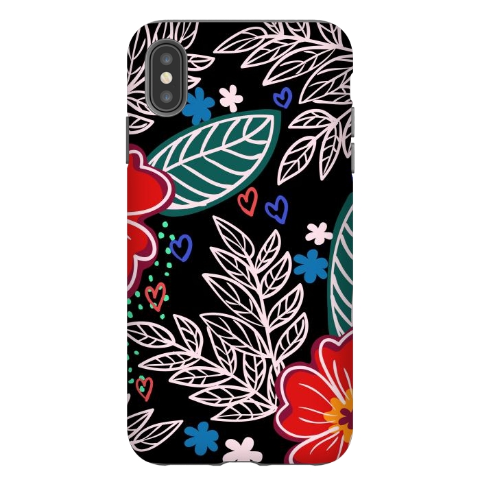 iPhone Xs Max StrongFit Floral Pattern Design XIVI by ArtsCase