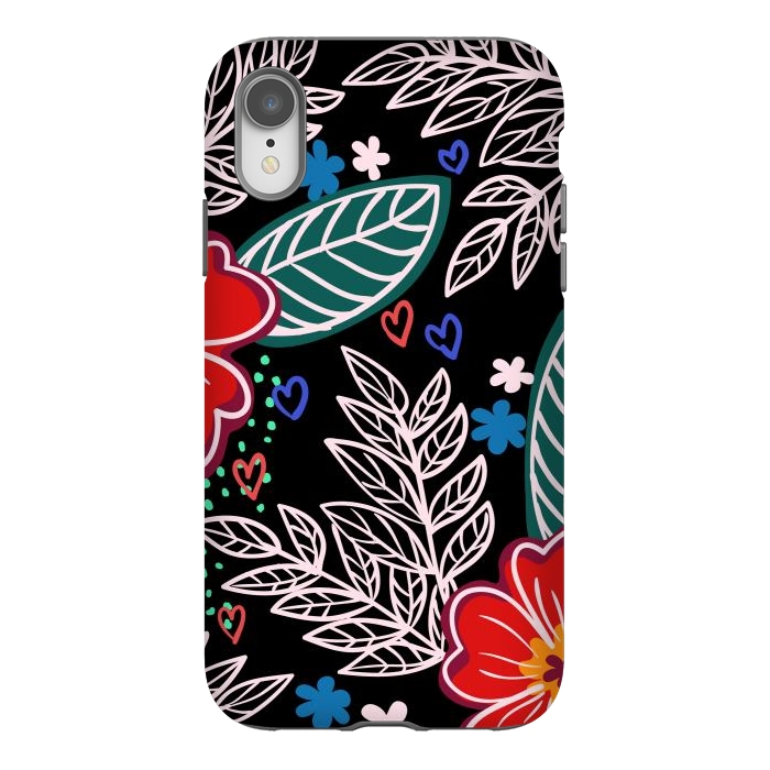 iPhone Xr StrongFit Floral Pattern Design XIVI by ArtsCase