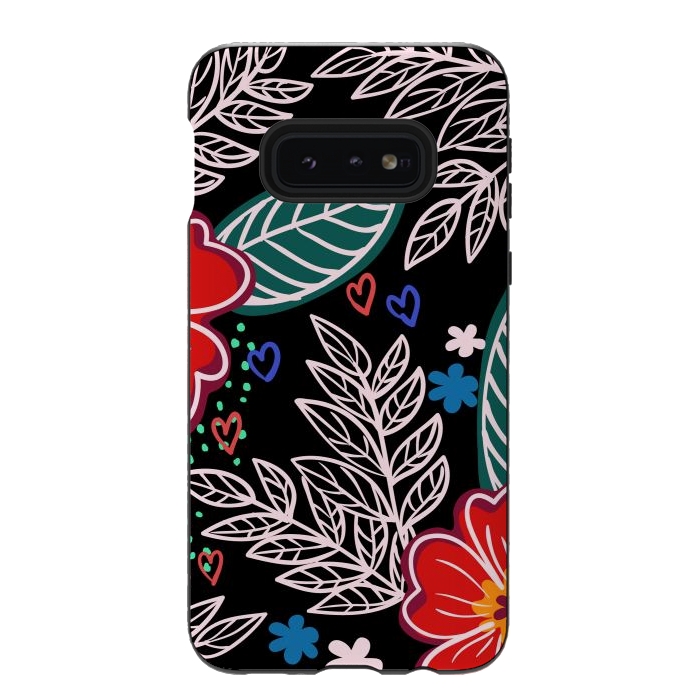 Galaxy S10e StrongFit Floral Pattern Design XIVI by ArtsCase