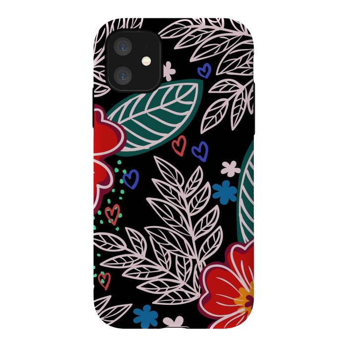 iPhone 11 StrongFit Floral Pattern Design XIVI by ArtsCase