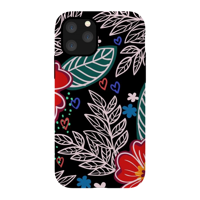 iPhone 11 Pro StrongFit Floral Pattern Design XIVI by ArtsCase