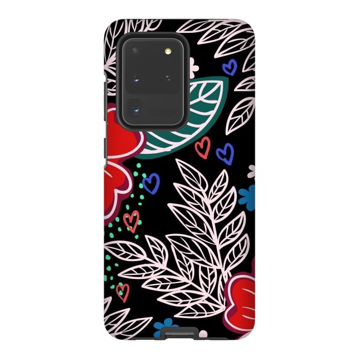 Galaxy S20 Ultra StrongFit Floral Pattern Design XIVI by ArtsCase