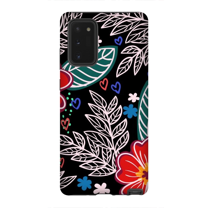 Galaxy Note 20 StrongFit Floral Pattern Design XIVI by ArtsCase